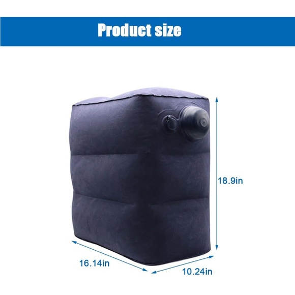 Bundle of 2 Travel Neck Pillows and 2 Inflatable Foot Rest - Picture 15 of 15